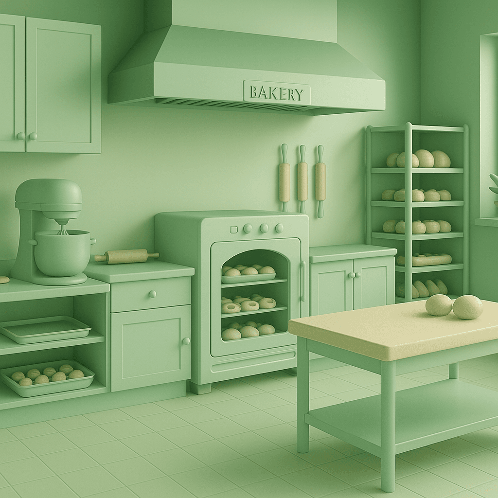 table of prepped food